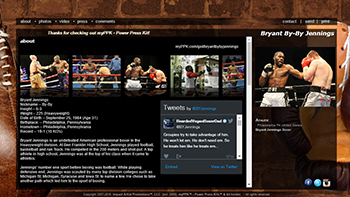 electronic press kits for athletes, boxers, olympians